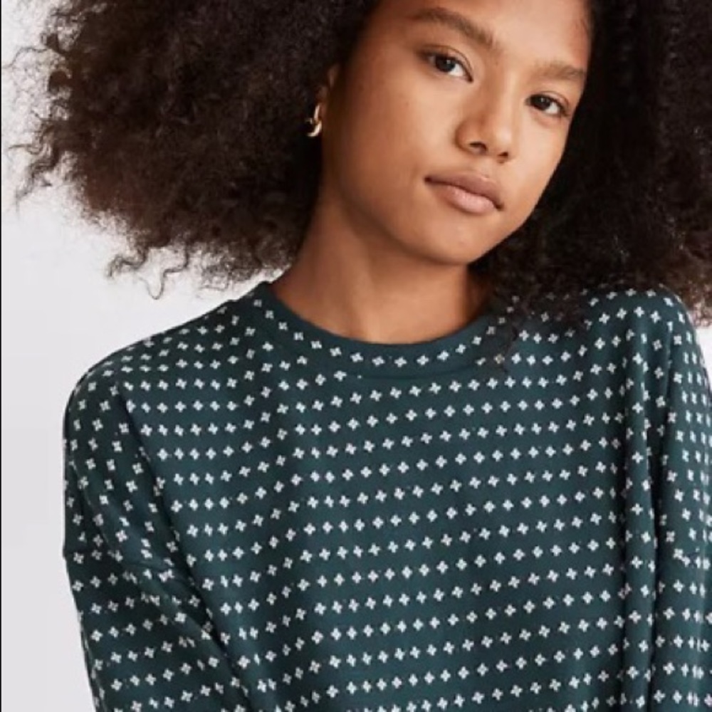 Madewell Floral Jacquard Puff-Sleeve Top (NWT)